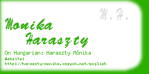 monika haraszty business card
